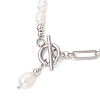 Natural Cultured Freshwater Pearl Beads Link Bracelets BJEW-JB13511-02-3