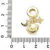 Brass Micro Pave Cubic Zirconia European Dangle Charms KK-A282-09G-3