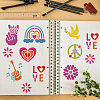 PET Hollow Out Drawing Painting Stencils DIY-WH0391-0547-7