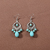 Bohemian tassel turquoise earrings JU8957-4-1