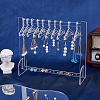 Transparent Acrylic Earring Hanging Display Stands EDIS-FH0001-04-5