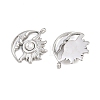304 Stainless Steel Rhinestone Pendants STAS-Z166-24P-04-2