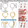 20 Pairs 2 Colors Brass Leverback Earring Findings KK-SC0005-64-2