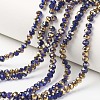 Electroplate Transparent Glass Beads Strands LS-EGLA-A034-T6mm-O05-1