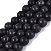 Natural Black Gold Gemstone Beads Strands G-Q601-13A-09-2