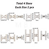 8 Sets 4 Styles Alloy and Brass Fold Over Clasps FIND-FH0004-48-2