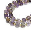 Natural Purple Lodolite Quartz/Purple Phantom Quartz  Beads Strands G-I376-D87-01-3