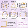 21Pcs 7 Style Alloy Linking Rings FIND-CA0005-99-2
