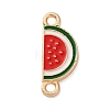 Fruit Theme Alloy Enamel Connector Charms AL-CBA95F4-01KCG-03-1