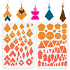 2Pcs 2 Style PET Plastic Earring Handwork Template DIY-WH0571-004-1