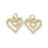 Valentine's Day Brass Micro Pave Clear Cubic Zirconia Pendants KK-K420-02B-G-1