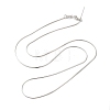 Rhodium Plated 925 Sterling Silver Chain Necklaces STER-F039-15P-2