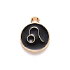 Alloy Enamel Pendants ENAM-S124-01B-08G-2