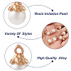 Craftdady 50Pcs 5 Styles Resin Imitation Pearl Pendants RESI-CD0001-16-13