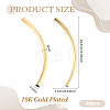 40Pcs Brass Curved Tube Beads KK-PH0015-17A-2