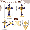 Religion Alloy Enamel Crucifix Cross Statue Display Decorations DJEW-WH0043-105E-3