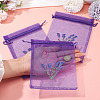 20Pcs Polyester Mesh Sachet Packing Drawstring Bgas ABAG-TA0002-20B-5