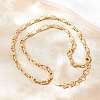 5MM Brass Pave Cubic Zirconia Oval Link Chain Necklaces NJEW-D324-01G-01-1