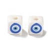 White Base Blue Evil Eye Hand Painted Ceramic Porcelain Beads PR-CBA3F2D-04C-1