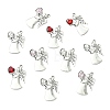 30Pcs 3 Colors Antique Silver Alloy Rhinestone Pendants FIND-CJ0006-07-8
