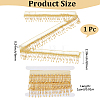 Polyester & Glass Rhinestone & Imitation Pearl Beaded Tassel Ribbon DIY-CY0003-68A-2