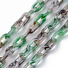 Two Tone Spray Painted Handmade Transparent Acrylic Cable Chains TACR-T022-01P-1