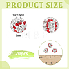 20Pcs Handmade Polymer Clay Rhinestone Beads CLAY-OC0001-12A-2