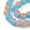 Baking Painted Imitation Jade Glass Round Bead Strands DGLA-N003-8mm-06-3