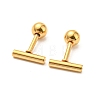 Ion Plating(IP) 304 Stainless Steel Stud Earrings EJEW-Z034-04A-G-1