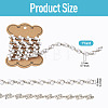 Alloy & Crystal Rhinestone & Plastic Pearl Bead Chains LCHA-TA0001-01-4