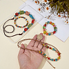 2Pcs Handmade Porcelain Beads Stretch Bracelets for Women SJEW-BM0001-02-3