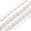Iron & ABS Plastic Imitation Pearl Tennis Chains CH-Q006-01A-17-1