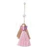 Cotton & Glass Angel Pendant Decorations HJEW-JM04649-4