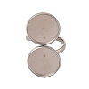 Non-Tarnish 304 Stainless Steel Open Cuff Ring Findings LS-STAS-E124-05K-P-2