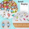 200Pcs 10 Colors Transparent Acrylic Pendants PALLOY-GO00013-5