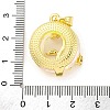 Brass Pendants with Cubic Zirconia and Glass KK-D536-21G-07-3