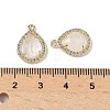 Natural Quartz Crystal Faceted Teardrop Pendants G-U028-02G-05-3