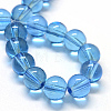 Baking Paint Transparent Glass Round Bead Strands DGLA-Q022-8mm-06-2