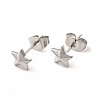 304 Stainless Steel Star Stud Earrings for Women EJEW-C004-08P-1