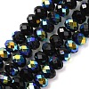 Electroplate Transparent Glass Beads Strands EGLA-A046-01B-05-1