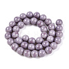 Opaque Solid Color Glass Beads Strands GLAA-T032-P10mm-15-3