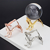 3Pcs 3 Colors Butterfly Crystal Ball Display Stand Alloy Metal Base ODIS-BC0001-11-4