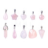 Heart Gemstone Pendants G-TA0001-19-11