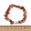 3Pcs 3 Styles Natural Mixed Gemstone Chip & Cultured Freshwater Pearl Beaded Stretch Bracelets Set for Women BJEW-JB13762-07-4