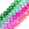 Transparent Painted Glass Beads Strands X1-DGLA-A034-T8mm-A03-2