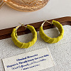 C-Shaped Alloy Velvet Hoop Earrings FS-WG0AD43-02-1