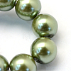 Baking Painted Pearlized Glass Pearl Round Bead Strands HY-Q330-8mm-49-3
