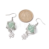 Natural Green Aventurine Dangle Earrings EJEW-JE05600-04-3