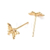 SHEGRACE Brass Micro Pave Clear Cubic Zirconia Stud Earrings XGRQ4N197-725G-2