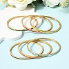 304 Stainless Steel Enamel Hinged Bangles for Women BJEW-D408-39G-4